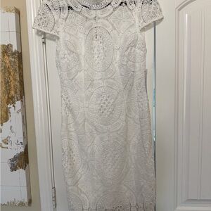 Elegant White Embroidered Dress